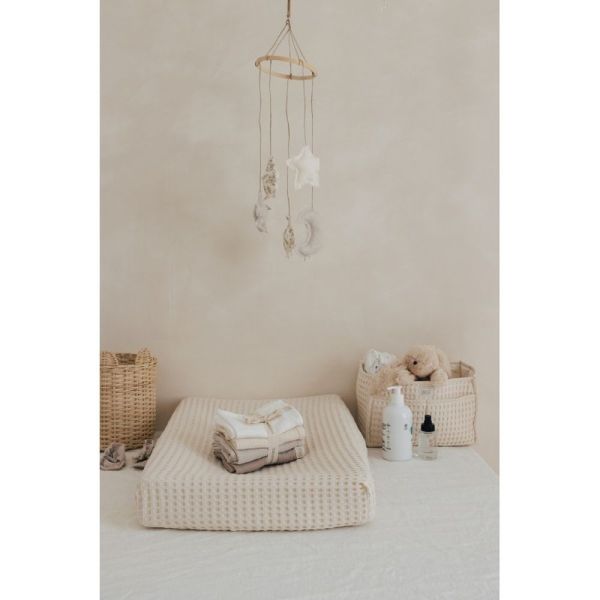 Panier de rangement pour couches Gaufre vanille