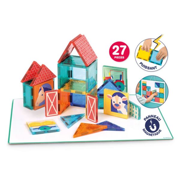 Jeu de construction Panneau magnétique avec 27 pièces