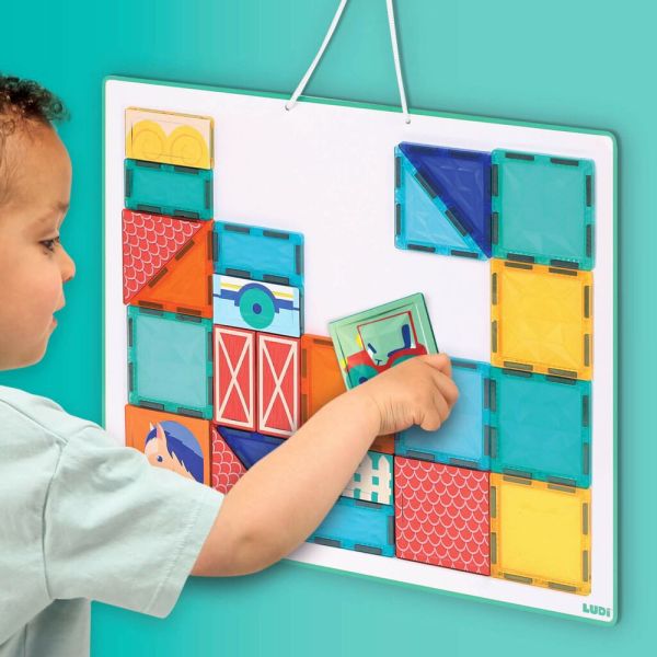 Jeu de construction Panneau magnétique avec 27 pièces