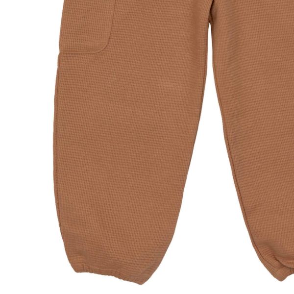 Pantalon cargo enfant en coton bio - caramel 3/6 mois