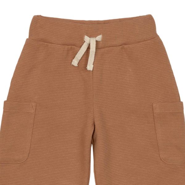 Pantalon cargo enfant en coton bio - caramel 3/6 mois