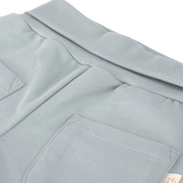 Pantalon de jogging enfants en coton bio - Little Gang bleu clair 3/6 mois