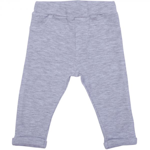 Pantalon legpants micro nid d'abeille gris chiné - 24 mois