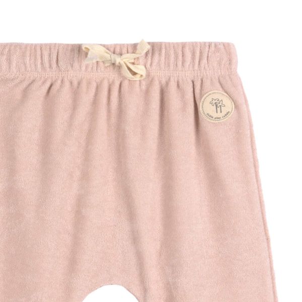 Pantalon en mousseline rose poudré 3/6 mois