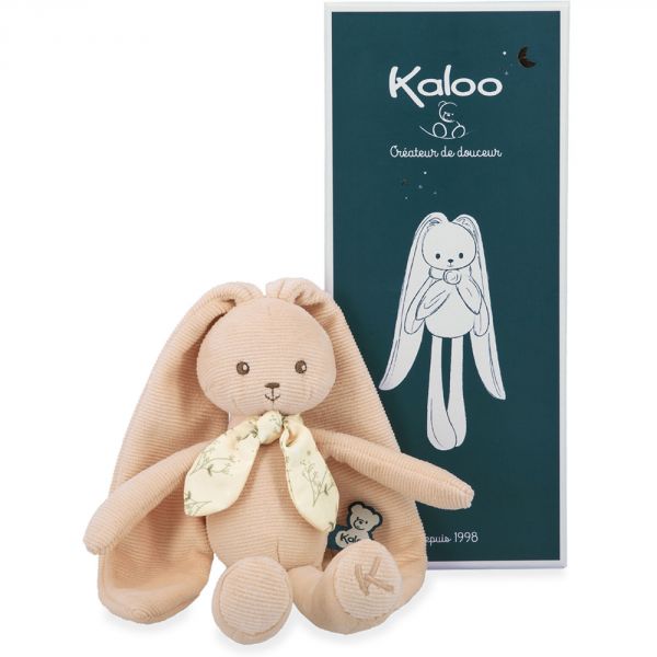 Petit Doudou Lapin Marron Orange Kaloo - Lapinoo