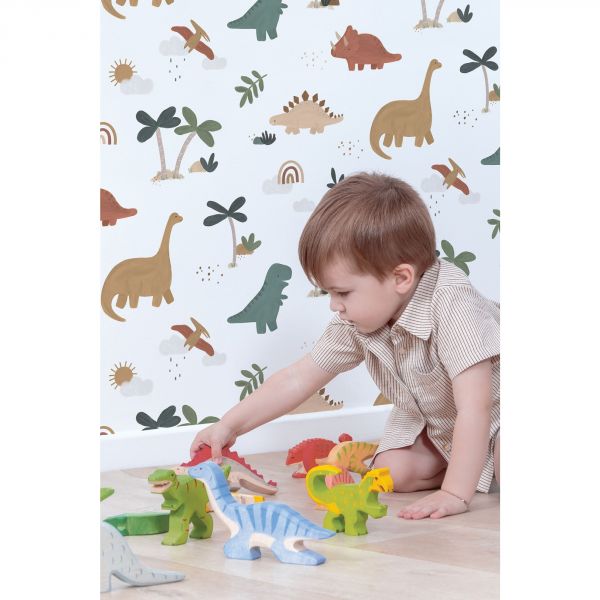 Papier peint Sunny / Motif dinosaures (50cm x 10m)