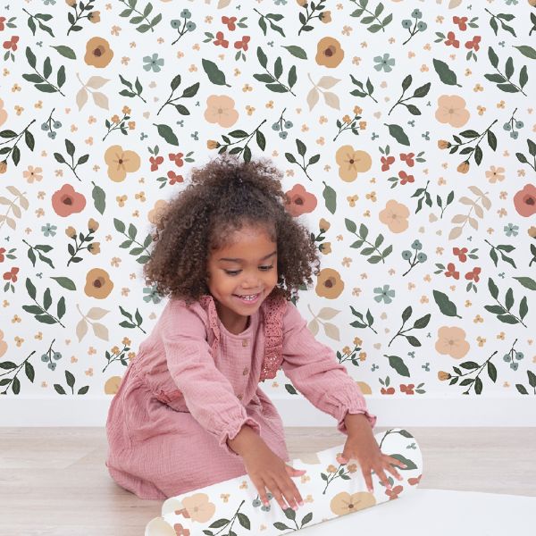 Papier peint Floral Silhouettes (50cm x 10m)