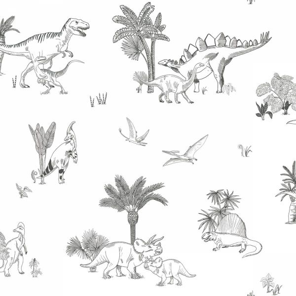 Papier peint Dinosaurus /  Motif dinosaures (50cm x 10m)