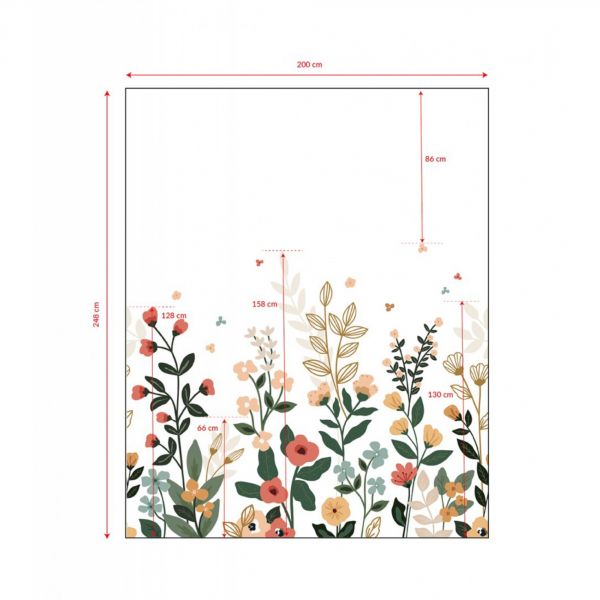 Papier peint Bloem / Fleurs du printemps (2m x 2,48m)