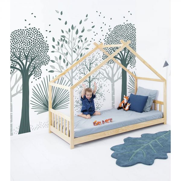 Papier peint panoramique M. Fox / Forêt bleu (2 m x 3 m)