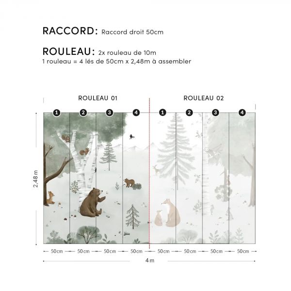 Papier peint panoramique Mountain life Kharu (4 m x 3 m)