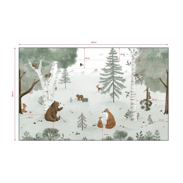 Papier peint panoramique Mountain life Kharu (4 m x 3 m)