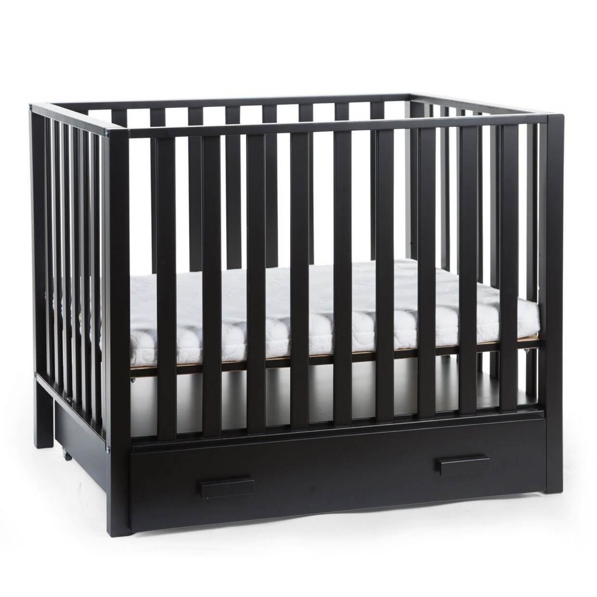 Childhome Parc Bebe Bois Sur Roulettes Noir Made In Bebe