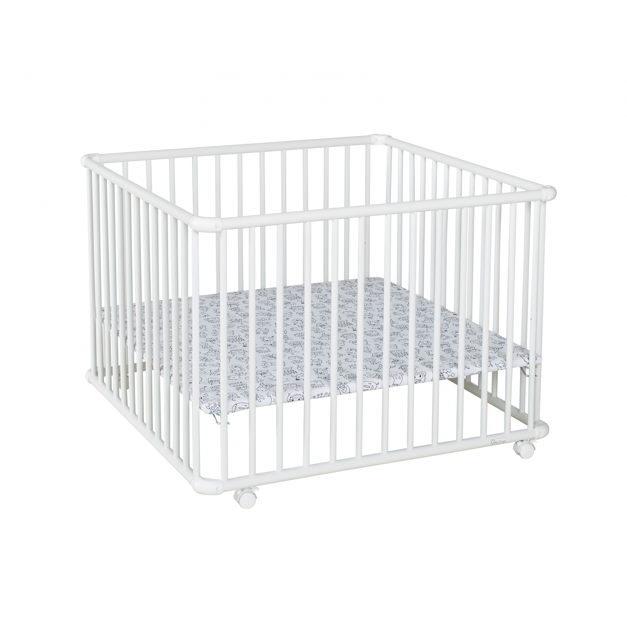 Geuther Parc Belami Reglable 97 X 97 Cm Monster Blanc Made In Bebe