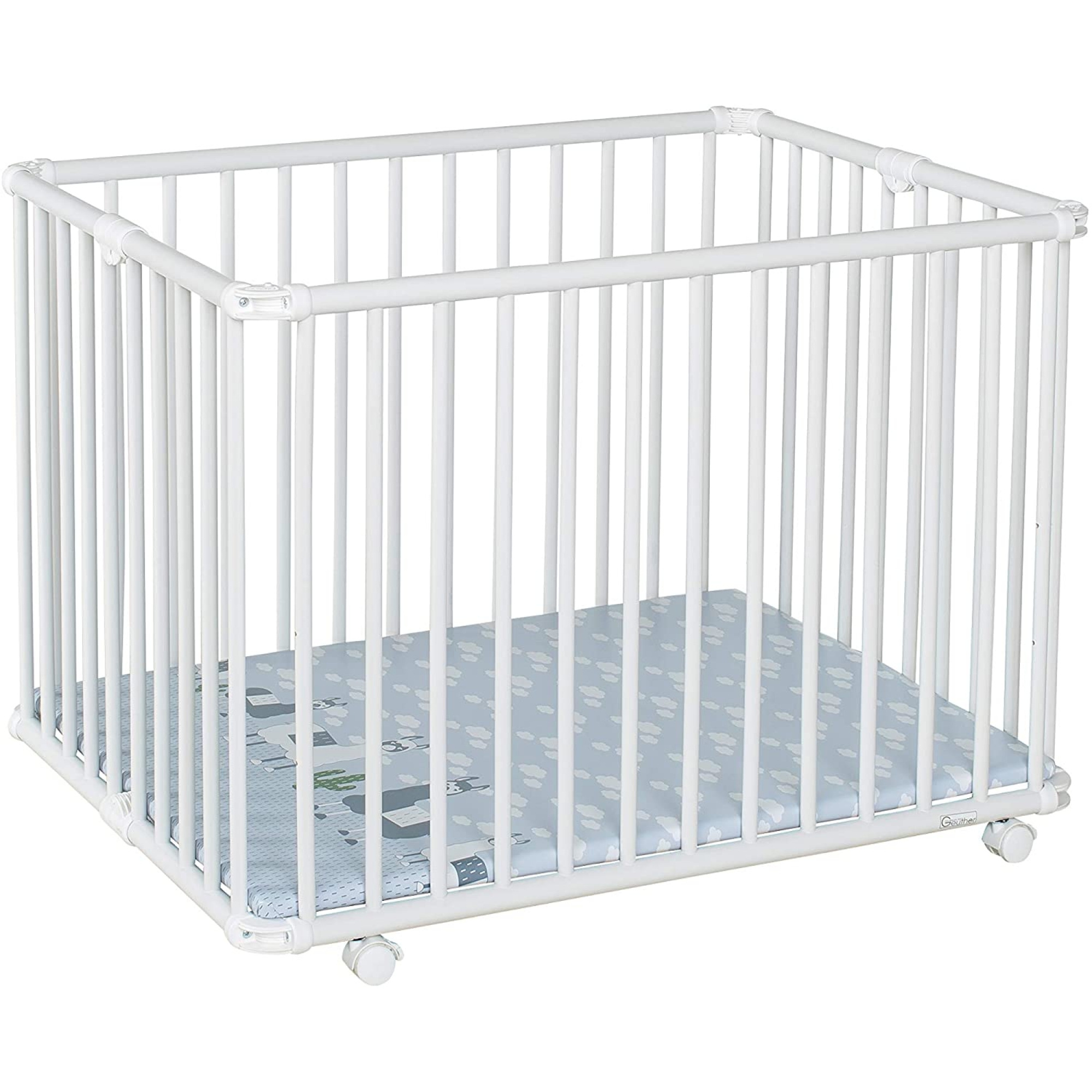 Geuther Parc Pliable Lucilee Blanc Lama Blanc Made In Bebe