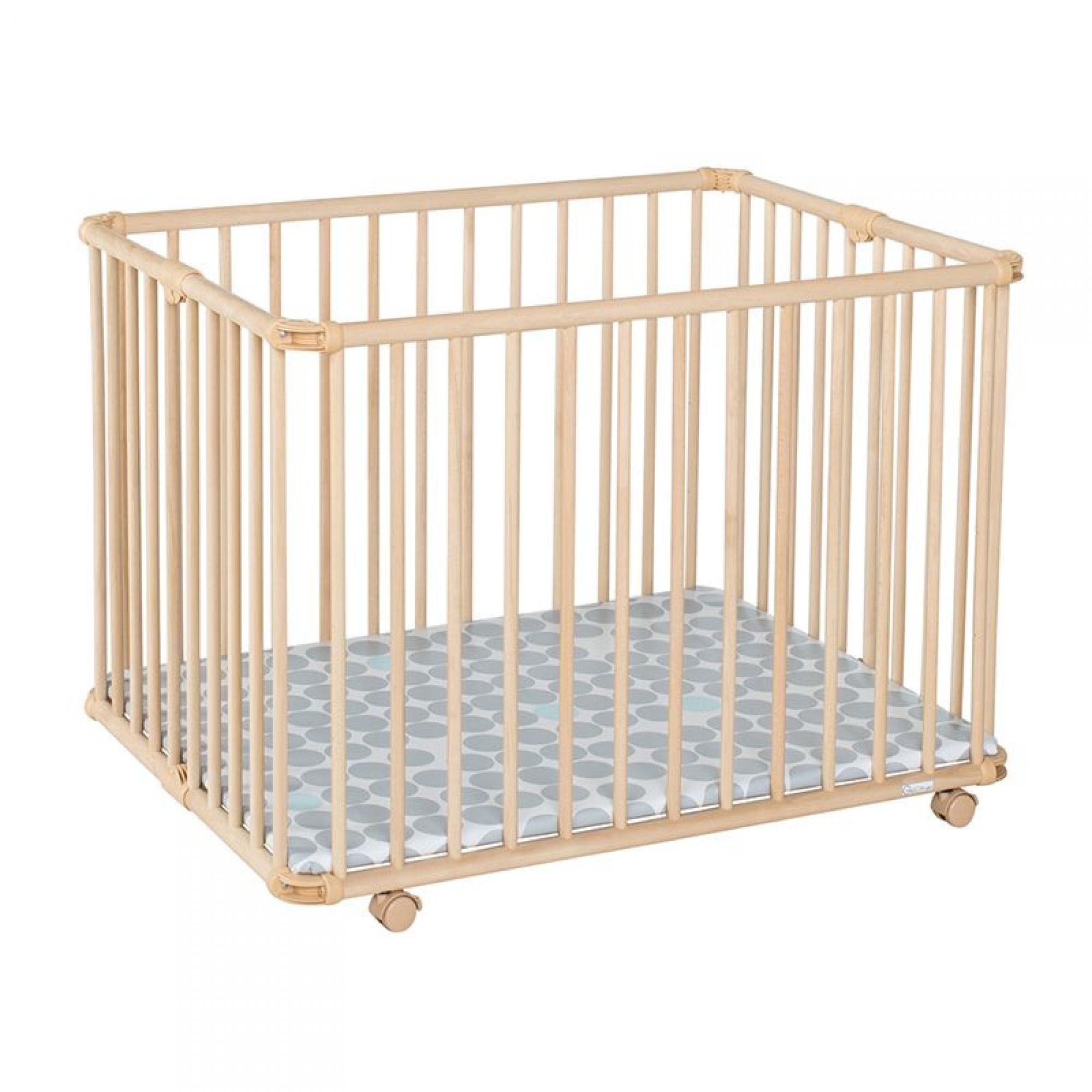 Geuther Parc Pliable Lucilee Naturel Pois Gris Made In Bebe