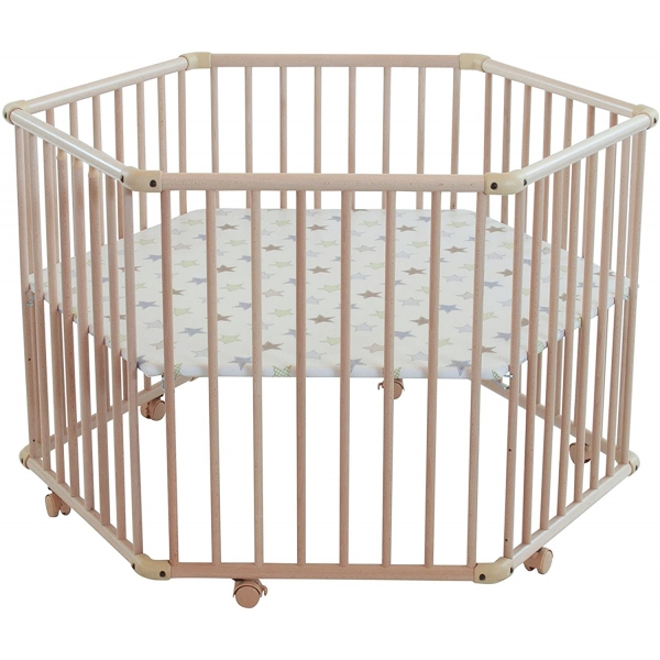 Geuther Parc Lucilee Blanc Grand Modele Blanc Fond Etoiles Made In Bebe