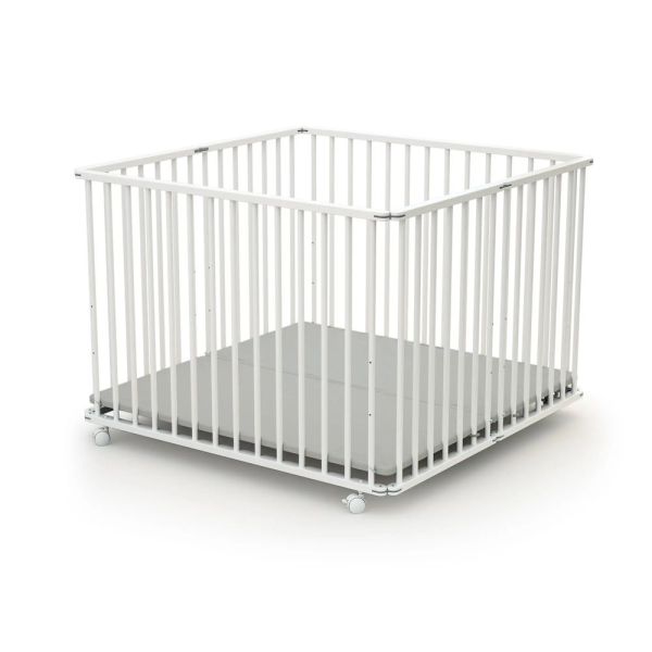Parc Pliant WEBABY Blanc et Gris  100x100