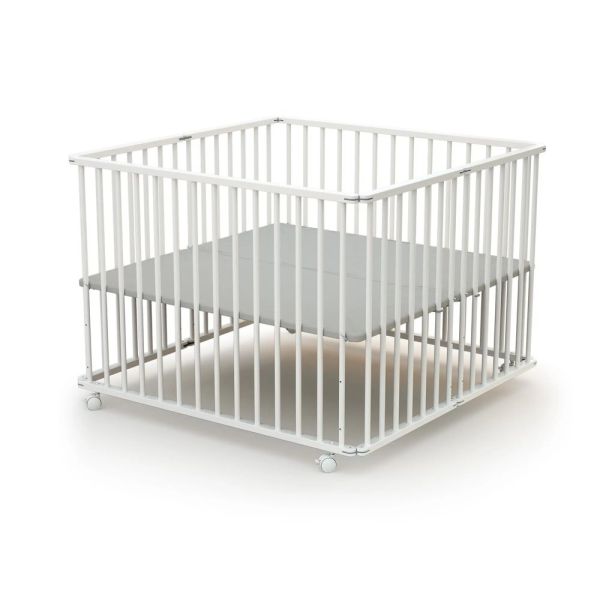 Parc Pliant WEBABY Blanc et Gris  100x100