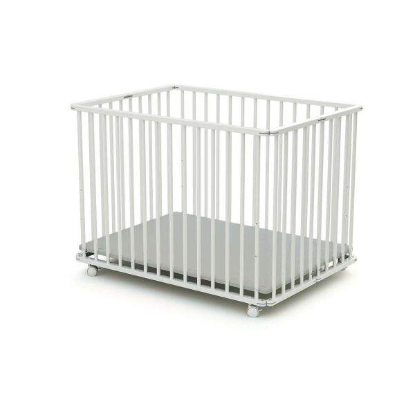 Parc Pliant WEBABY Blanc et Gris 70x100