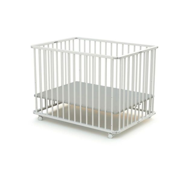 Parc Pliant WEBABY Blanc et Gris 70x100