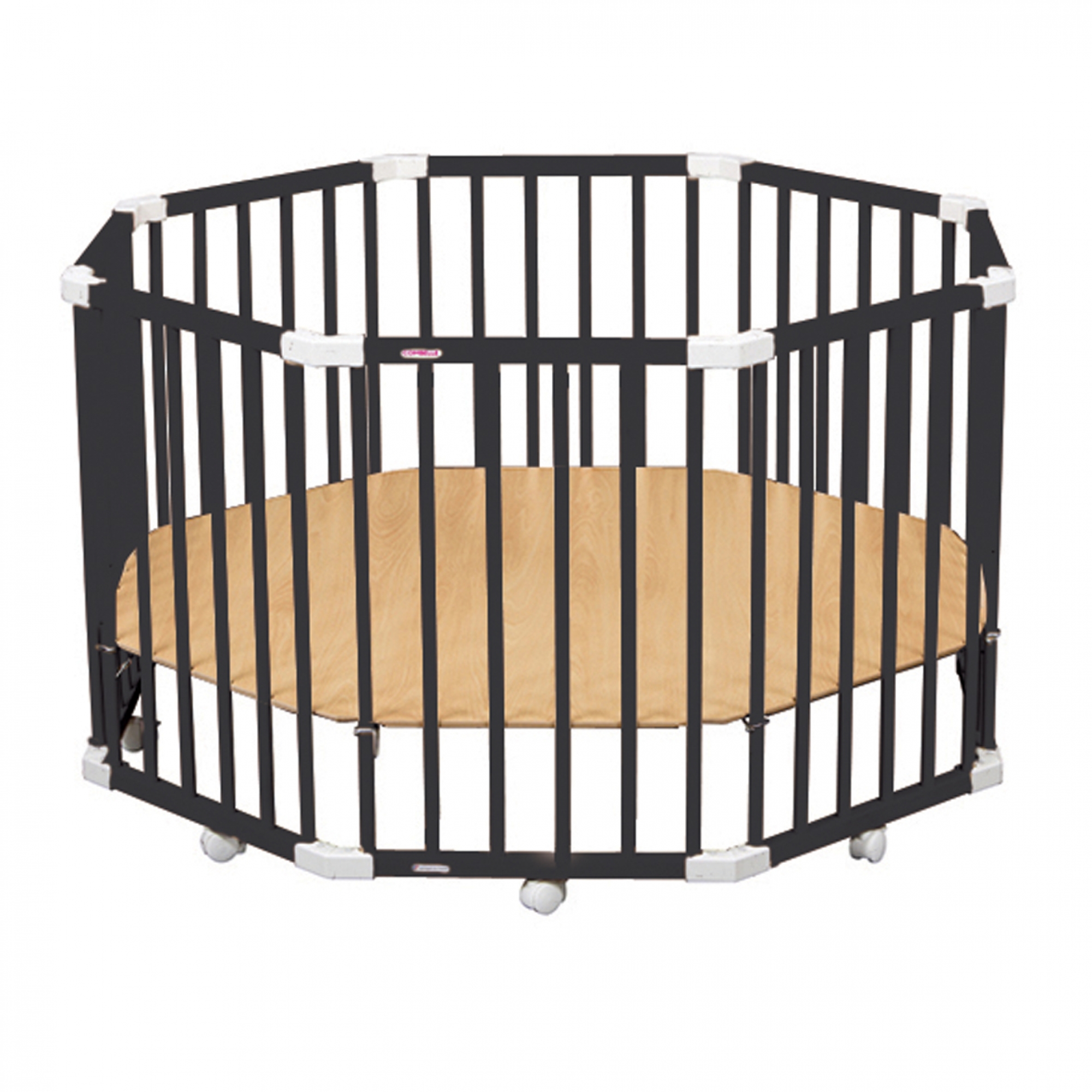 Combelle Parc Rond A Plancher Florian Noir Laque Made In Bebe