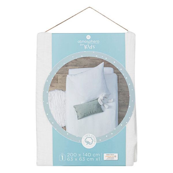 Parure de lit enfant 140x200 cm Blanc