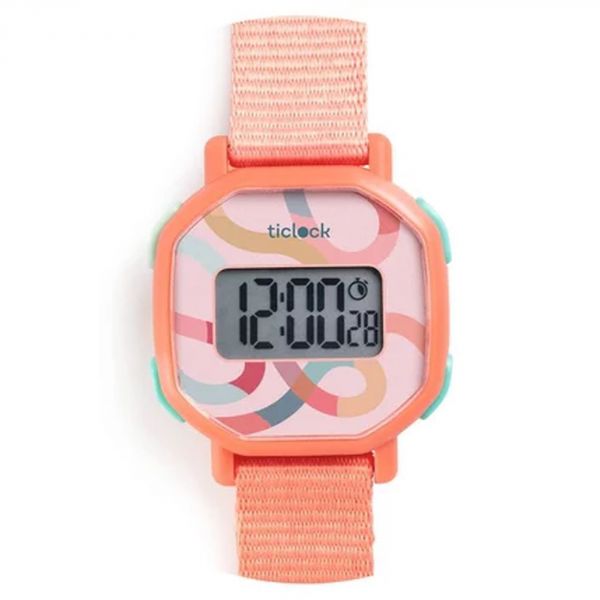 Montre digitale des petits Ticlock Pastel volute