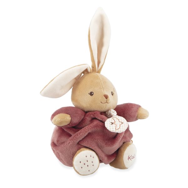 Peluche lapin Patapouf musical 17 cm Bordeaux