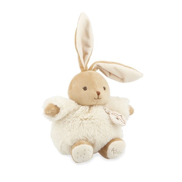 Peluche lapin Patapouf musical 17 cm Crème