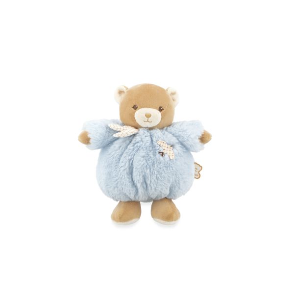 Peluche ours Patapouf 17 cm Bleu