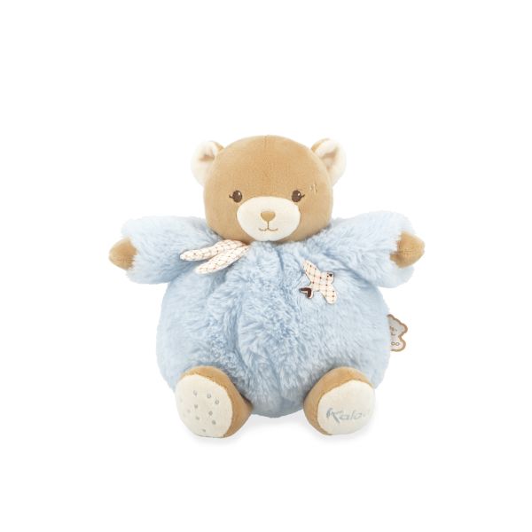 Peluche ours Patapouf 17 cm Bleu