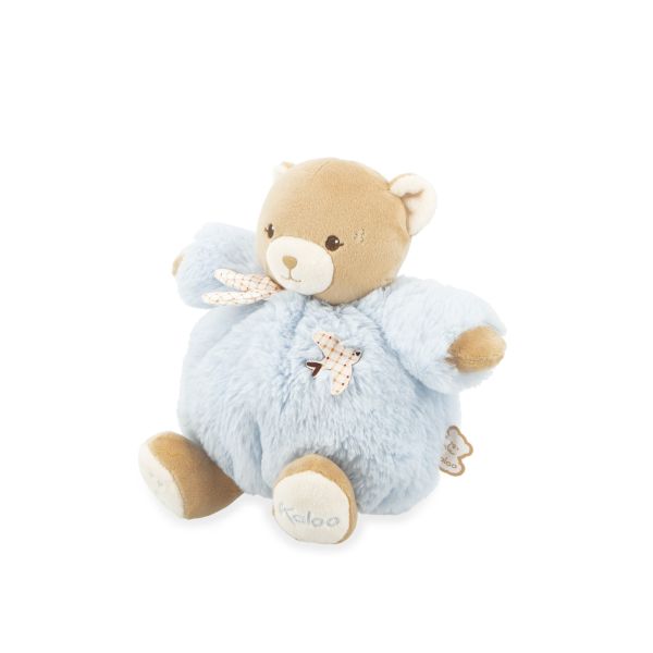 Peluche ours Patapouf 17 cm Bleu