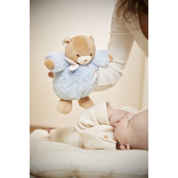 Peluche ours Patapouf 17 cm Bleu