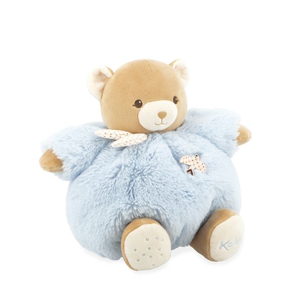 Peluche ours Patapouf 25 cm Bleu