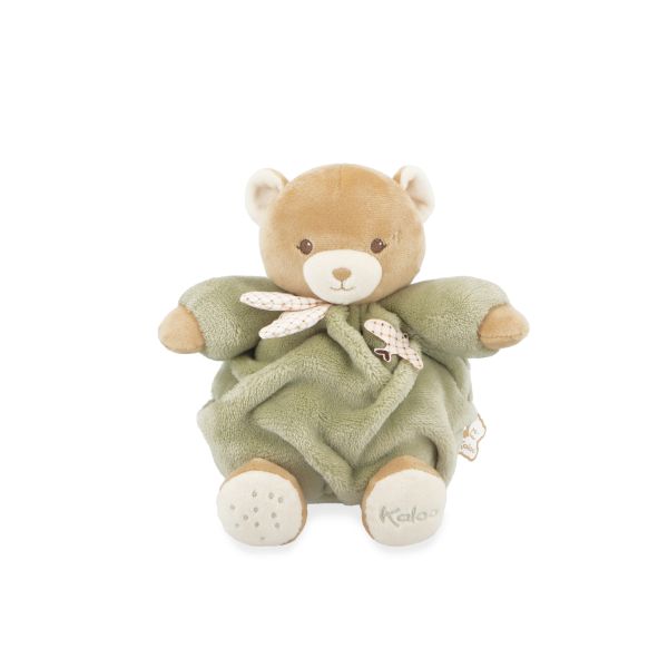 Peluche ours Patapouf 17 cm Vert