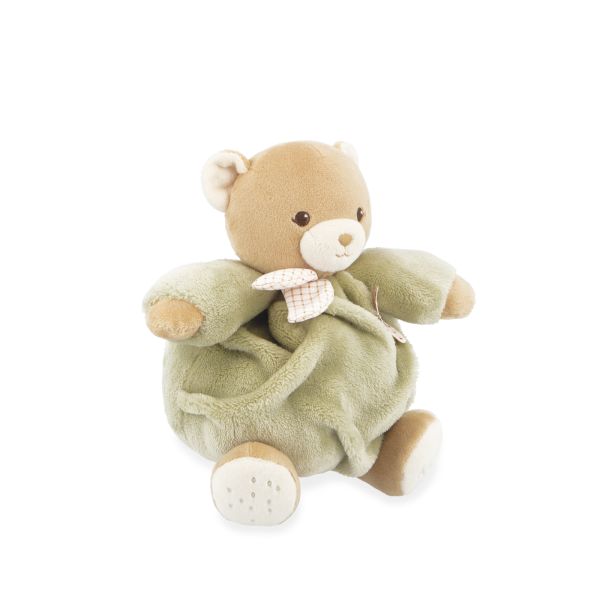 Peluche ours Patapouf 17 cm Vert