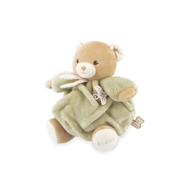 Peluche ours Patapouf 17 cm Vert