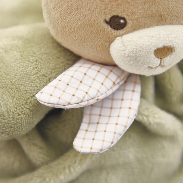 Peluche ours Patapouf 17 cm Vert