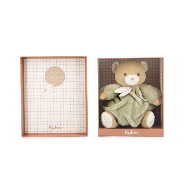 Peluche ours Patapouf 17 cm Vert