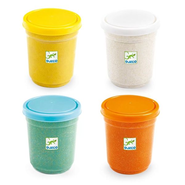 Lot de 4 pots de pâte à modeler Pailletées
