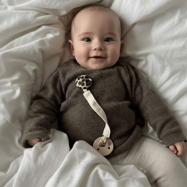 Attache Sucette Pebble - Sable Graouu