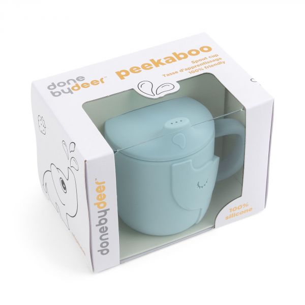 Tasse d'apprentissage Peekaboo Elphee Bleu