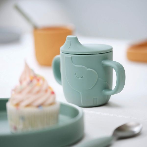 Tasse d'apprentissage Peekaboo Elphee Bleu