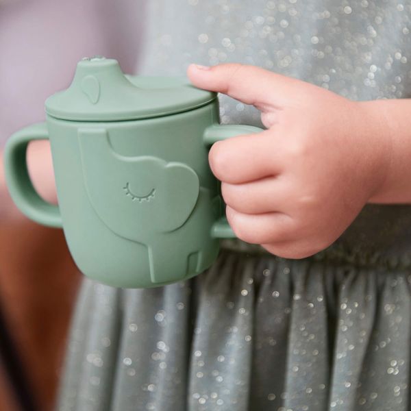 Tasse d'apprentissage Peekaboo Elphee Bleu