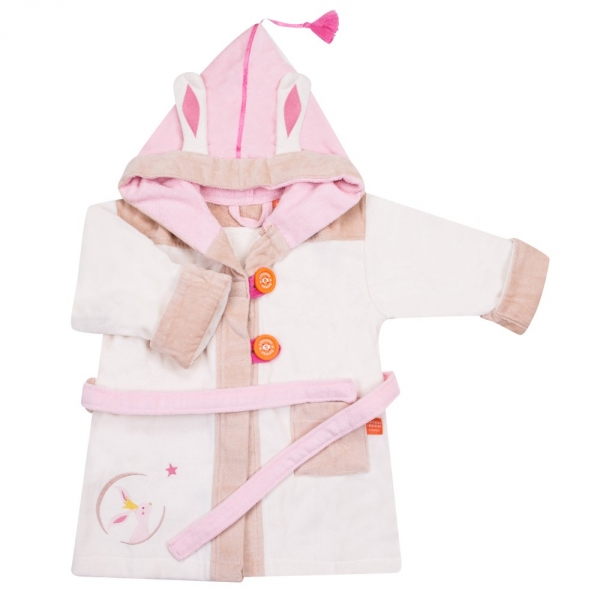 Peignoir enfant Lapin écru personnalisable