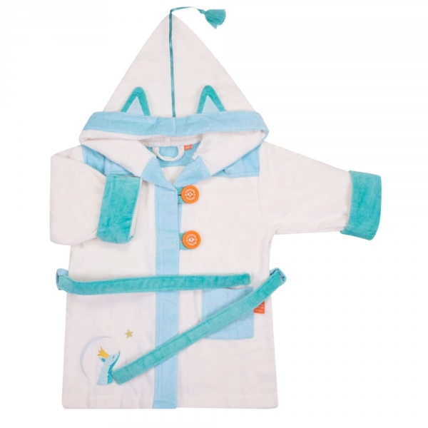 Peignoir enfant Renard écru personnalisable