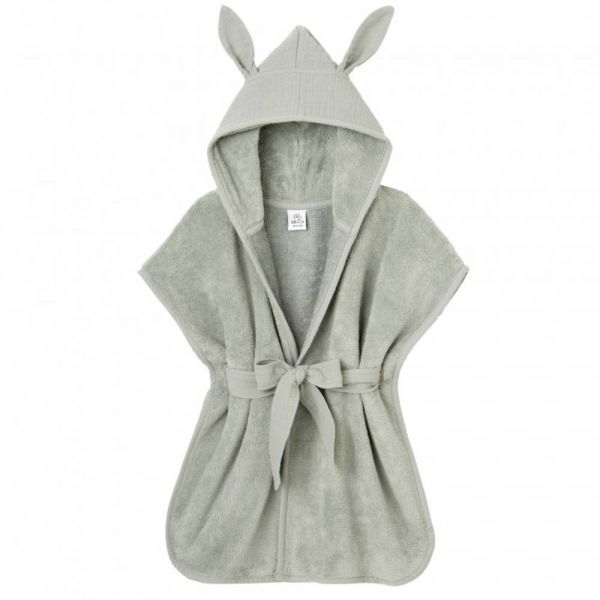 Peignoir éponge 0-2 ans Vert de gris