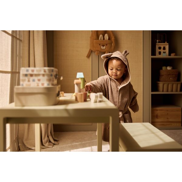Peignoir enfant éponge 1-2 ans Milky Coffee
