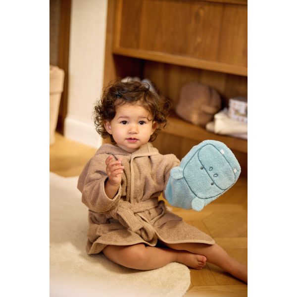 Peignoir enfant éponge 3-4 ans Milky Coffee